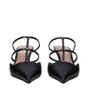 Valentino Garavani Black Leather Flat Sandals Valentino Garavani