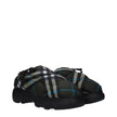 Burberry Green Fabric Slip-On Loafers Burberry