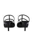 Valentino Garavani Black Leather Flat Sandals Valentino Garavani