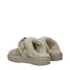 Burberry Green Leather Slippers Sandals Burberry
