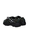 Burberry Green Fabric Slip-On Loafers Burberry