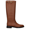 Valentino Garavani Brown Leather Boots Valentino Garavani