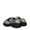 Burberry Green Fabric Slip-On Loafers Burberry