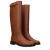 Valentino Garavani Brown Leather Boots Valentino Garavani