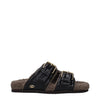Valentino Garavani Black Leather Slippers Sandals Valentino Garavani