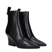 Valentino Garavani Black Leather Ankle Boots Valentino Garavani