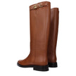 Valentino Garavani Brown Leather Boots Valentino Garavani