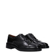 Valentino Garavani Black Leather Oxfords And Derbies Valentino Garavani