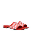 Jimmy Choo Orange Fabric Slippers Sandals Jimmy Choo