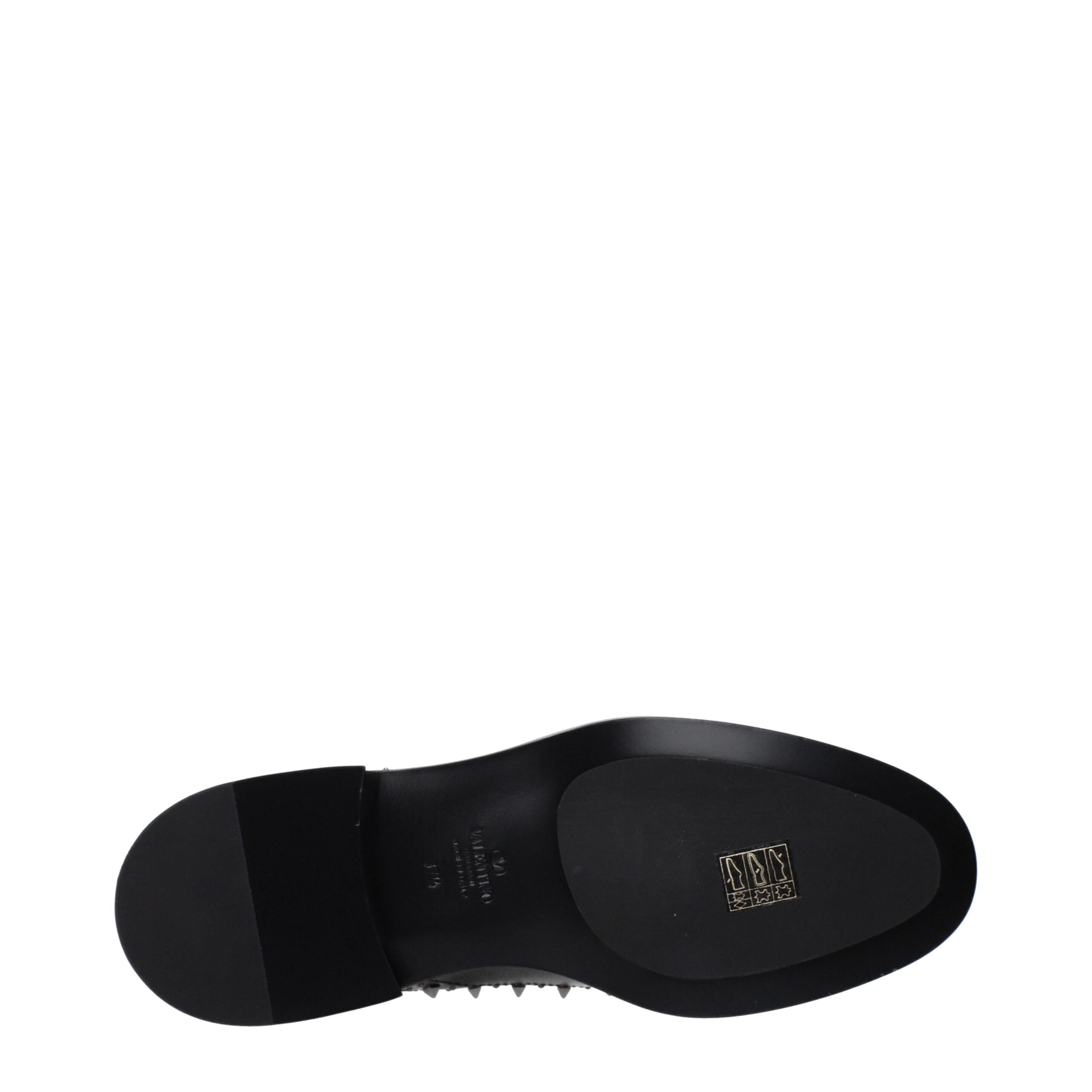 Valentino Garavani Black Leather Oxfords And Derbies Valentino Garavani
