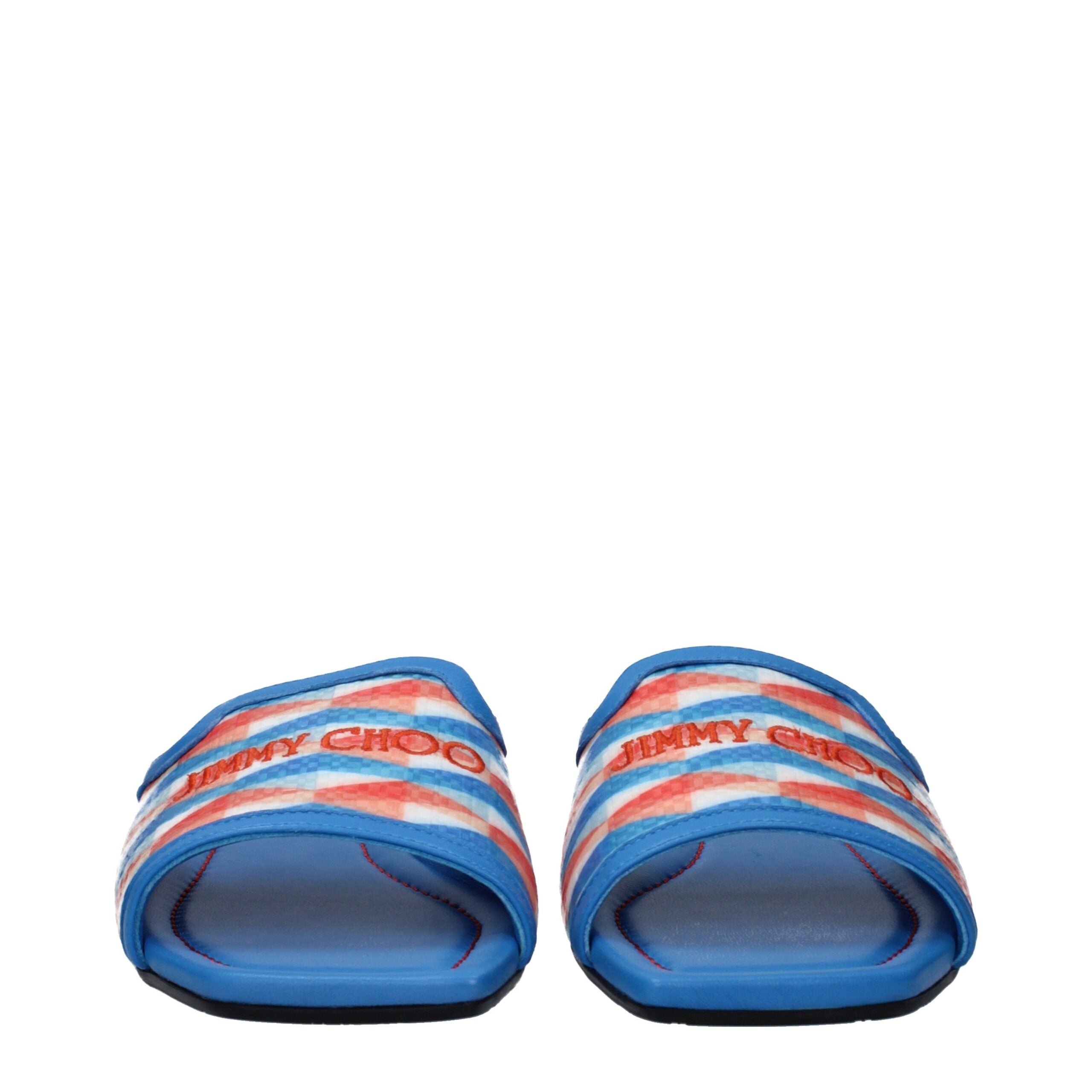 Jimmy Choo Light Blue Fabric Slippers Sandals Jimmy Choo