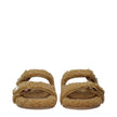 Jimmy Choo Brown Fabric Slippers Sandals Jimmy Choo