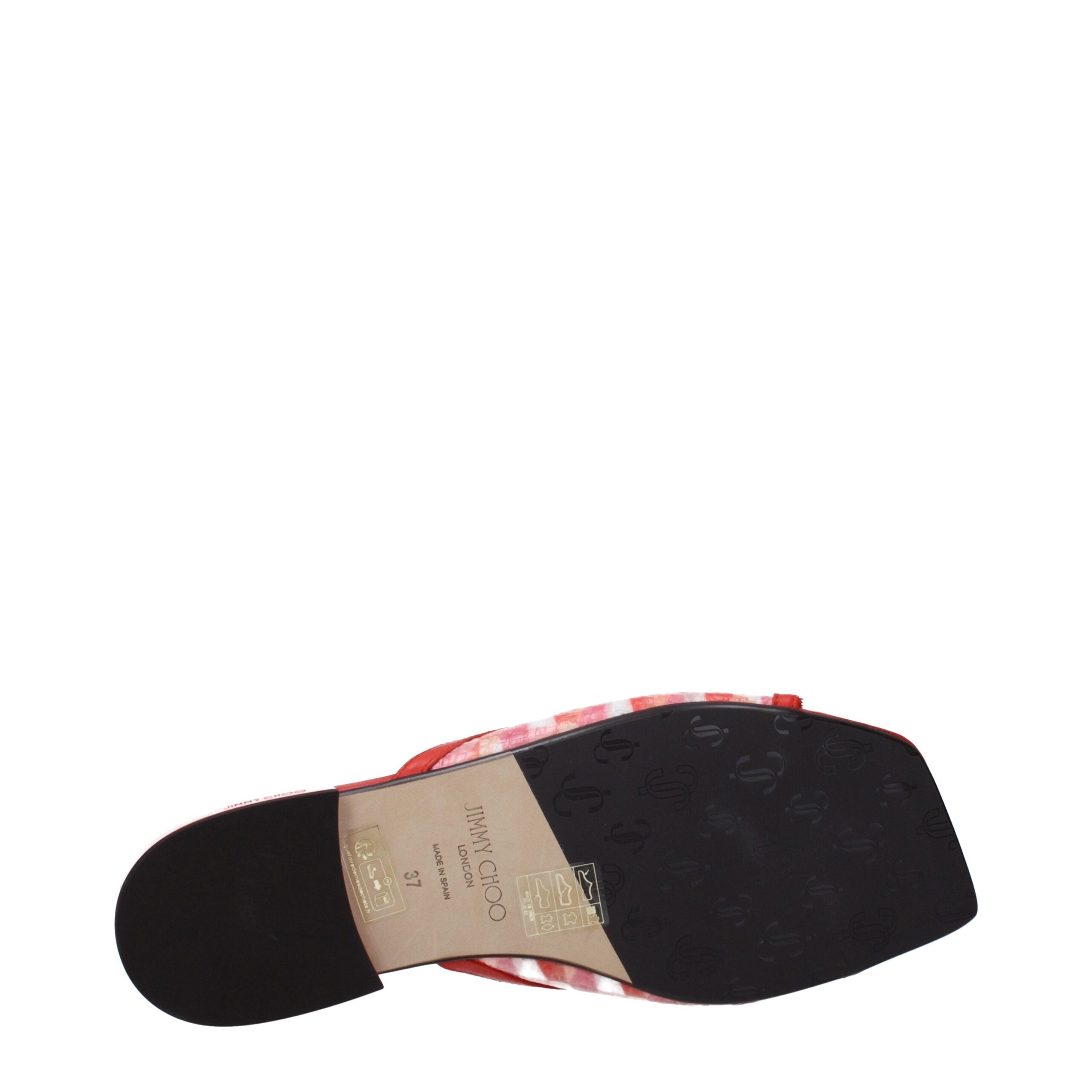 Jimmy Choo Orange Fabric Slippers Sandals Jimmy Choo