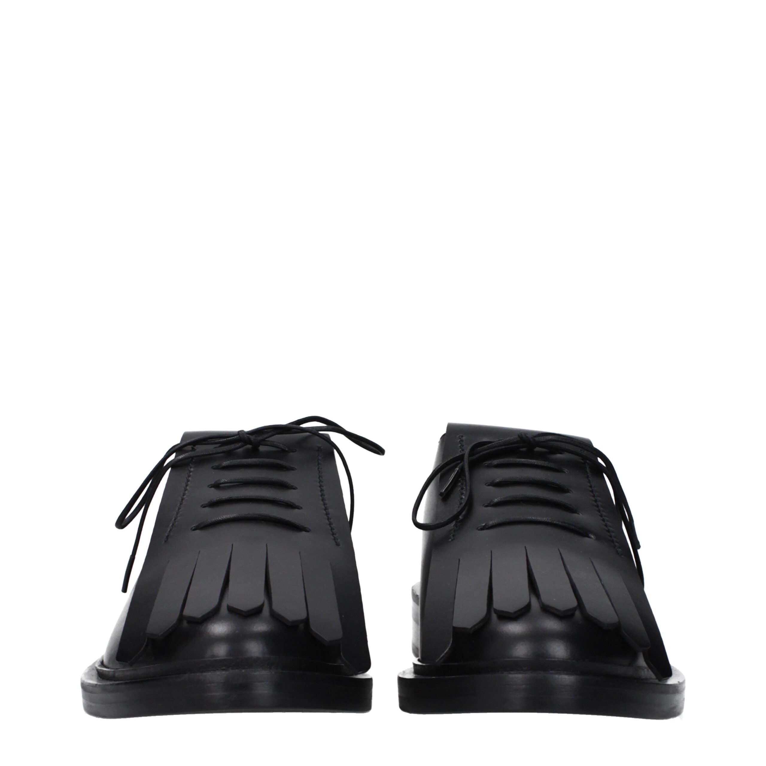 Max Mara Black Leather Oxfords And Derbies Max Mara