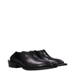 Moschino Black Leather Mules Moschino
