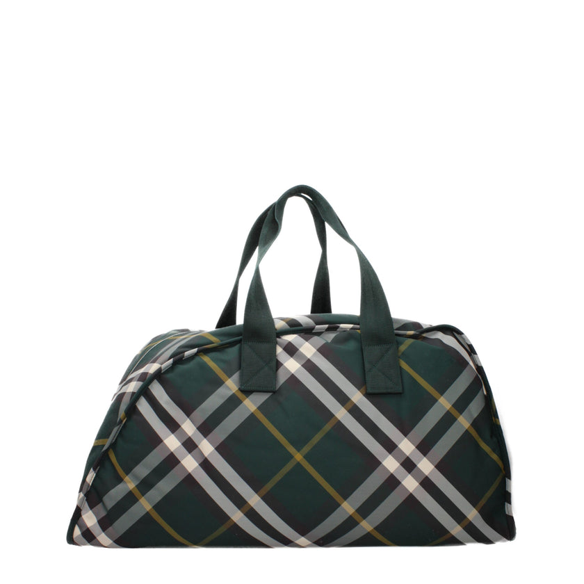Burberry Green Fabric Luggage And Travel