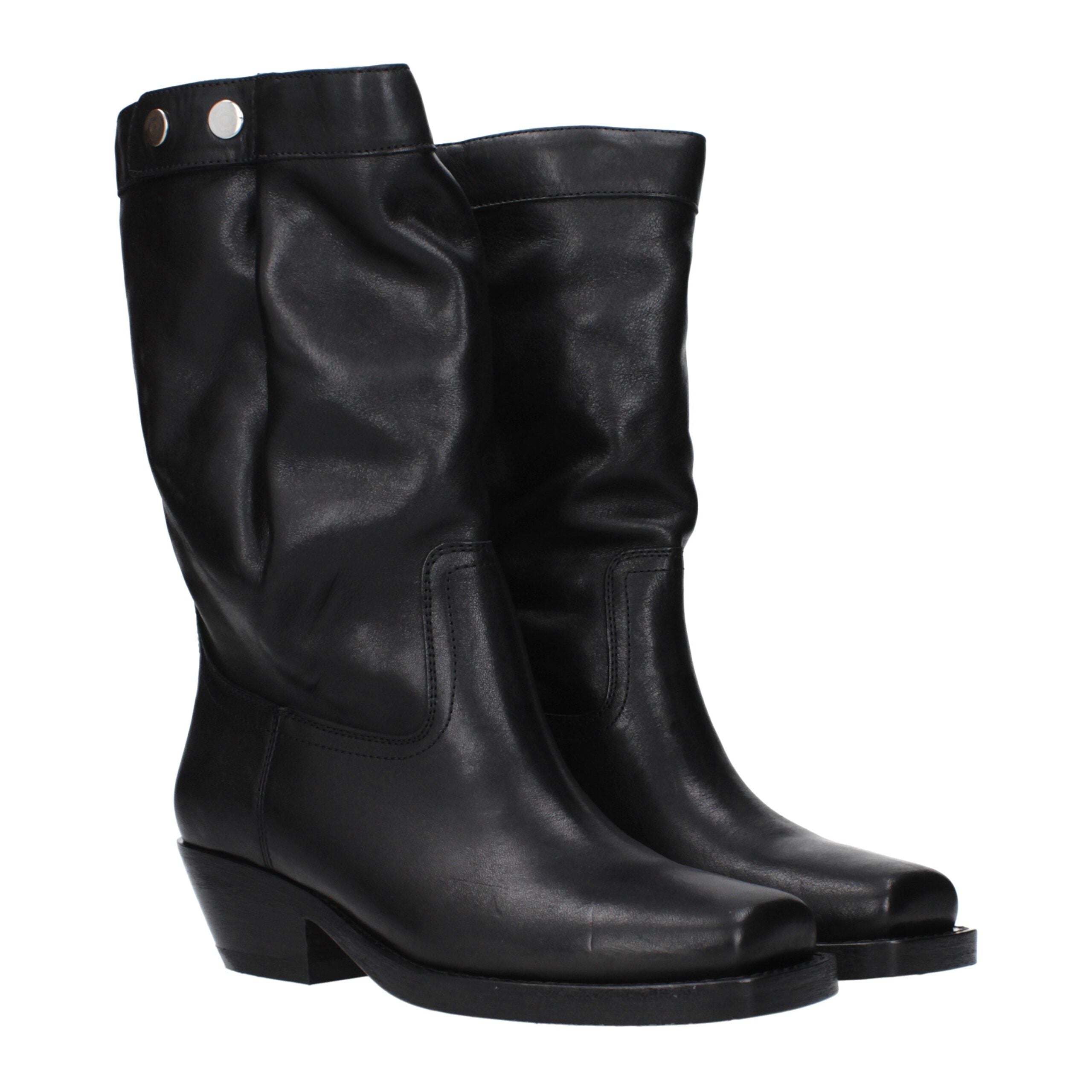 Isabel Marant Black Leather Ankle Boots Isabel Marant