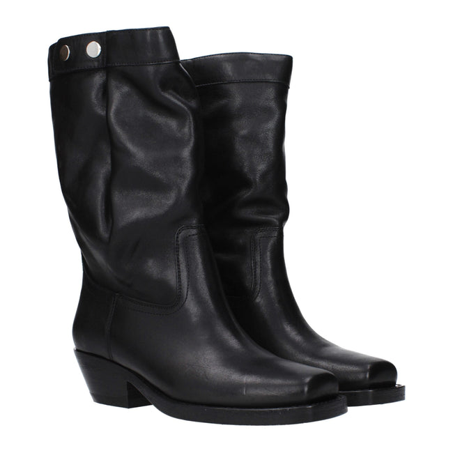Isabel Marant Black Leather Ankle Boots Isabel Marant