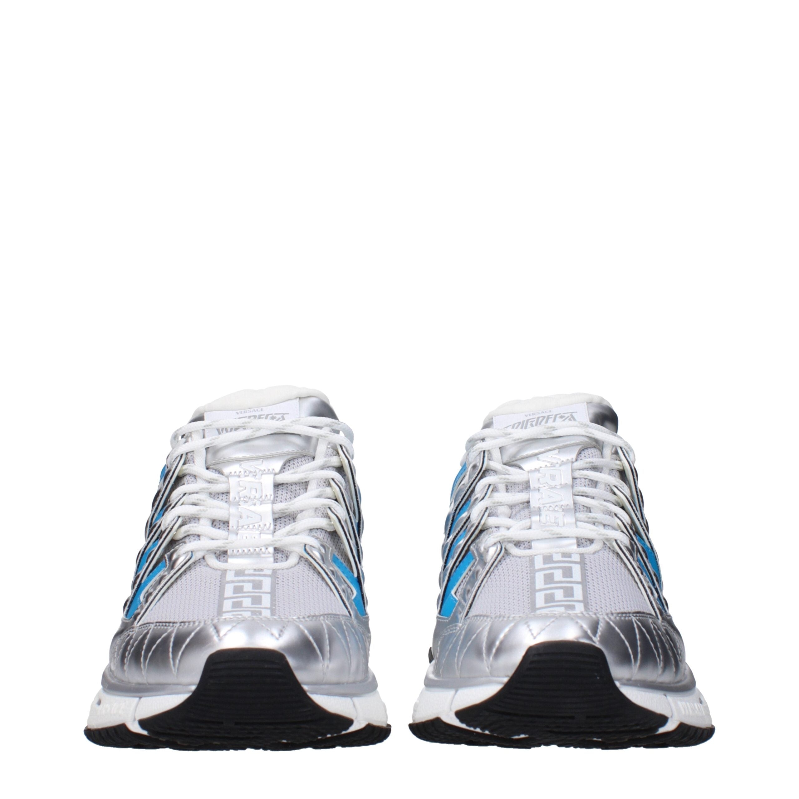 Versace Gray Fabric Athletic Sneakers Versace