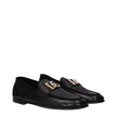 Dolce & Gabbana Black Leather Slip-On Loafers Dolce & Gabbana