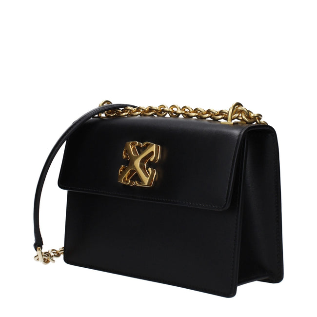 Off-White Black Leather Crossbody Bags Off-White