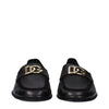 Dolce & Gabbana Black Leather Slip-On Loafers Dolce & Gabbana