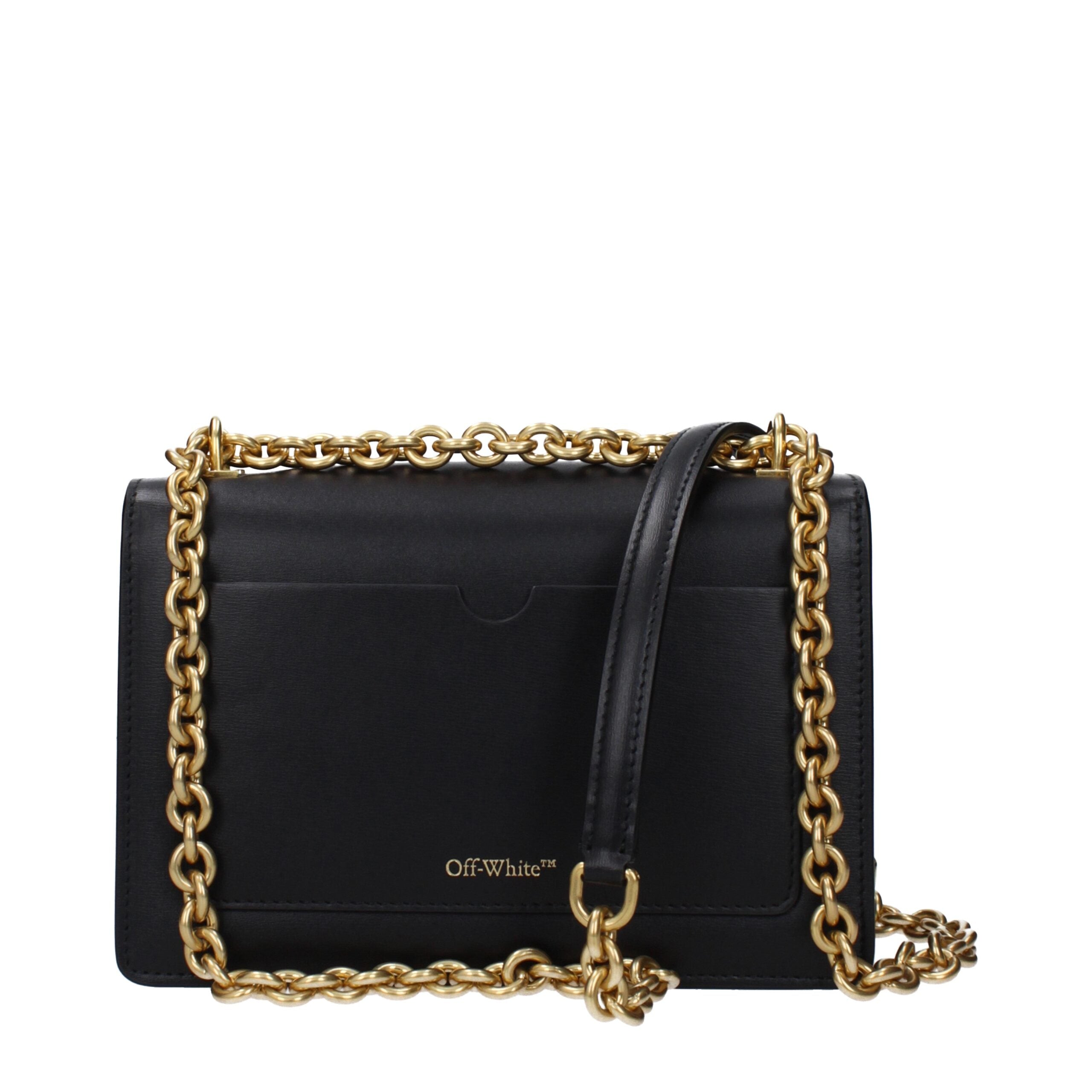 Off-White Black Leather Crossbody Bags Off-White