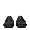 Versace Black Leather Slip-On Loafers Versace