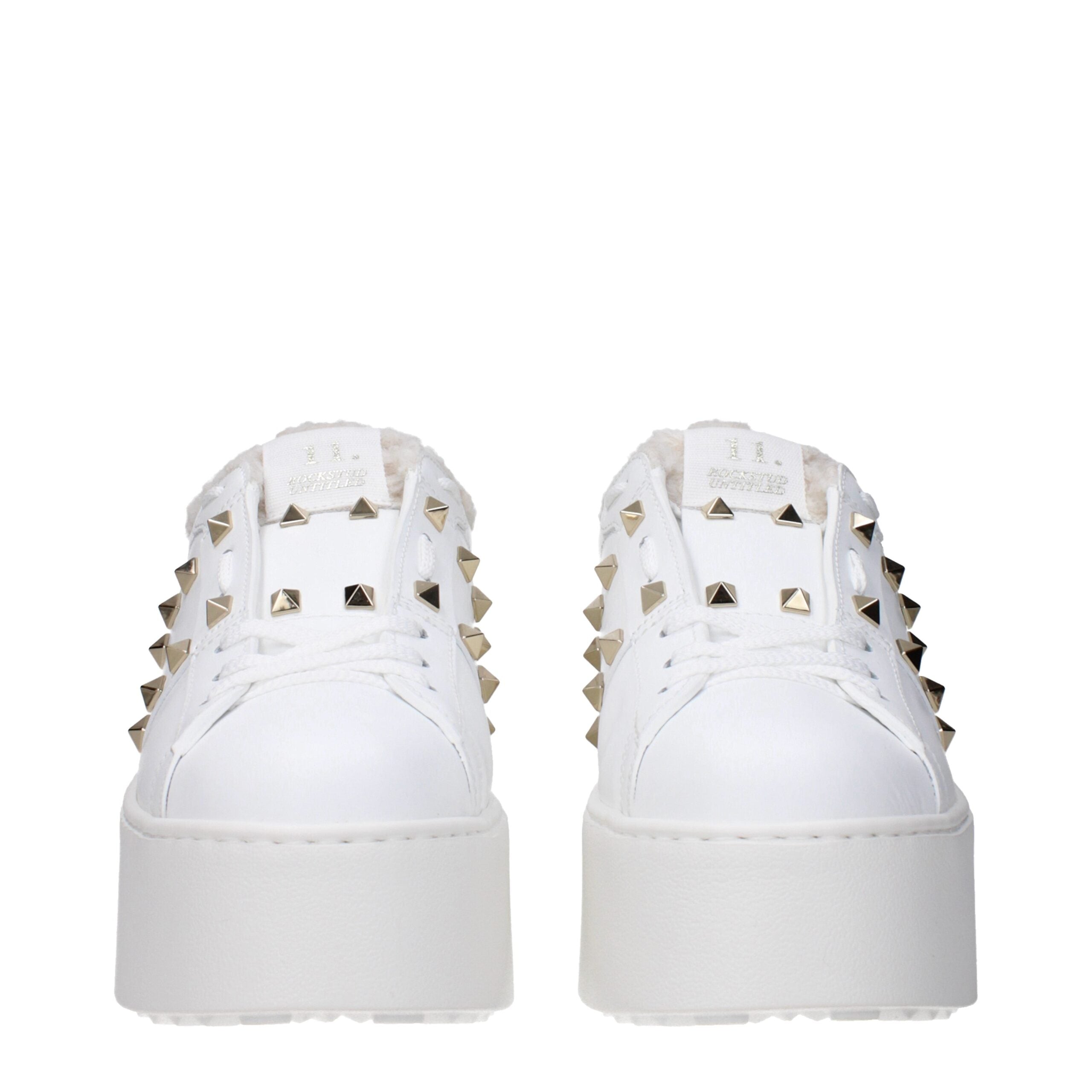 Valentino Garavani White Leather Platform Sneakers Valentino Garavani