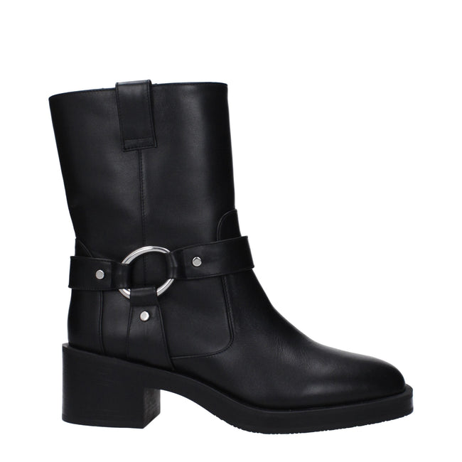 Stuart Weitzman Black Leather Ankle Boots Stuart Weitzman