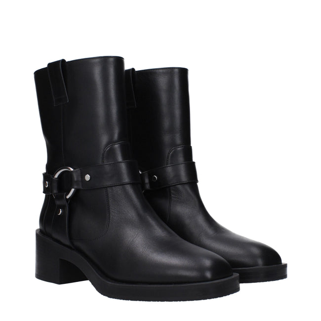 Stuart Weitzman Black Leather Ankle Boots Stuart Weitzman