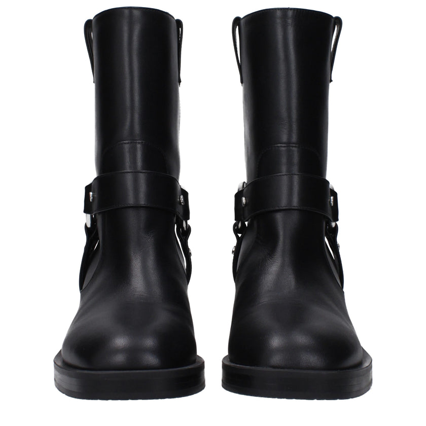 Stuart Weitzman Black Leather Ankle Boots