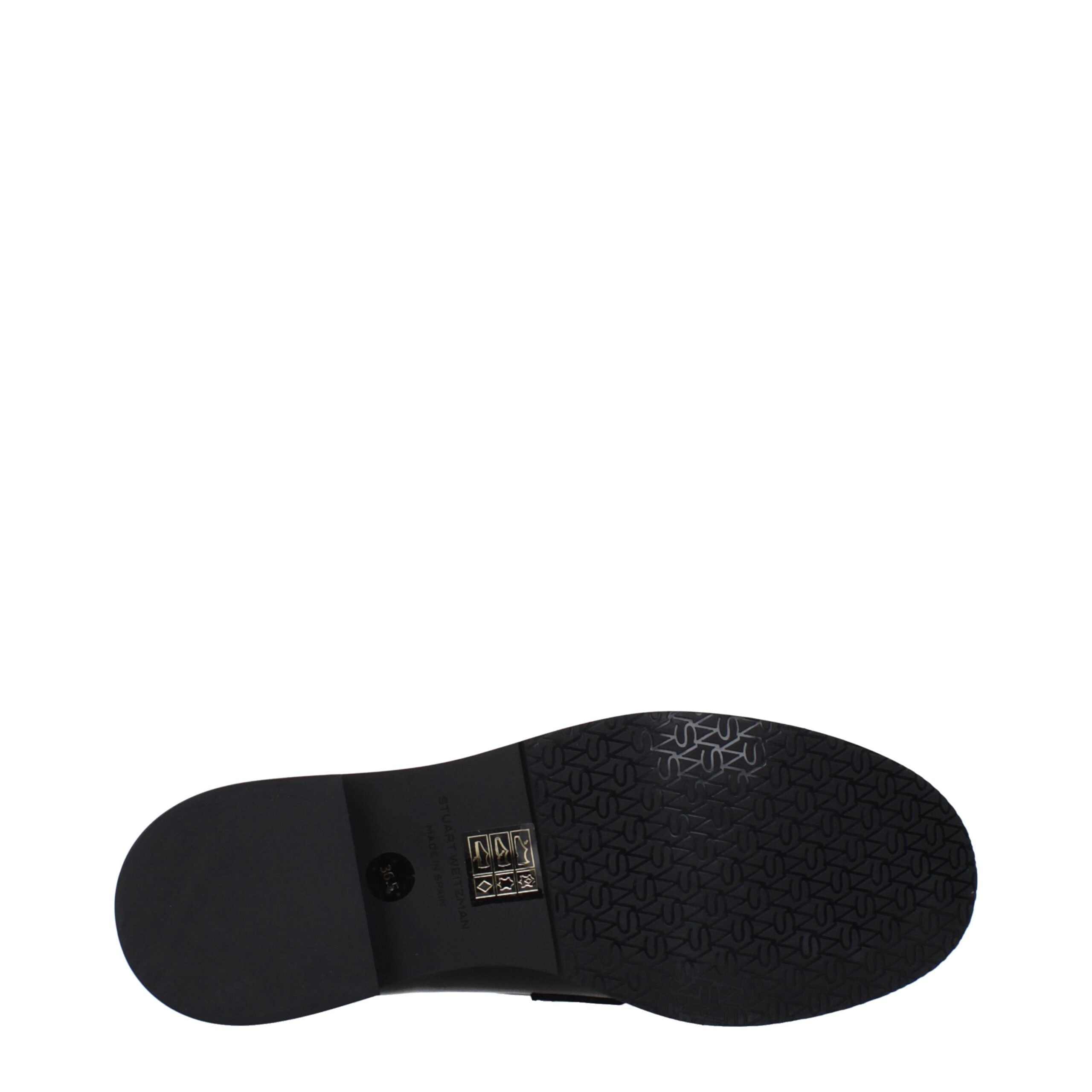 Stuart Weitzman Black Leather Slip-On Loafers Stuart Weitzman