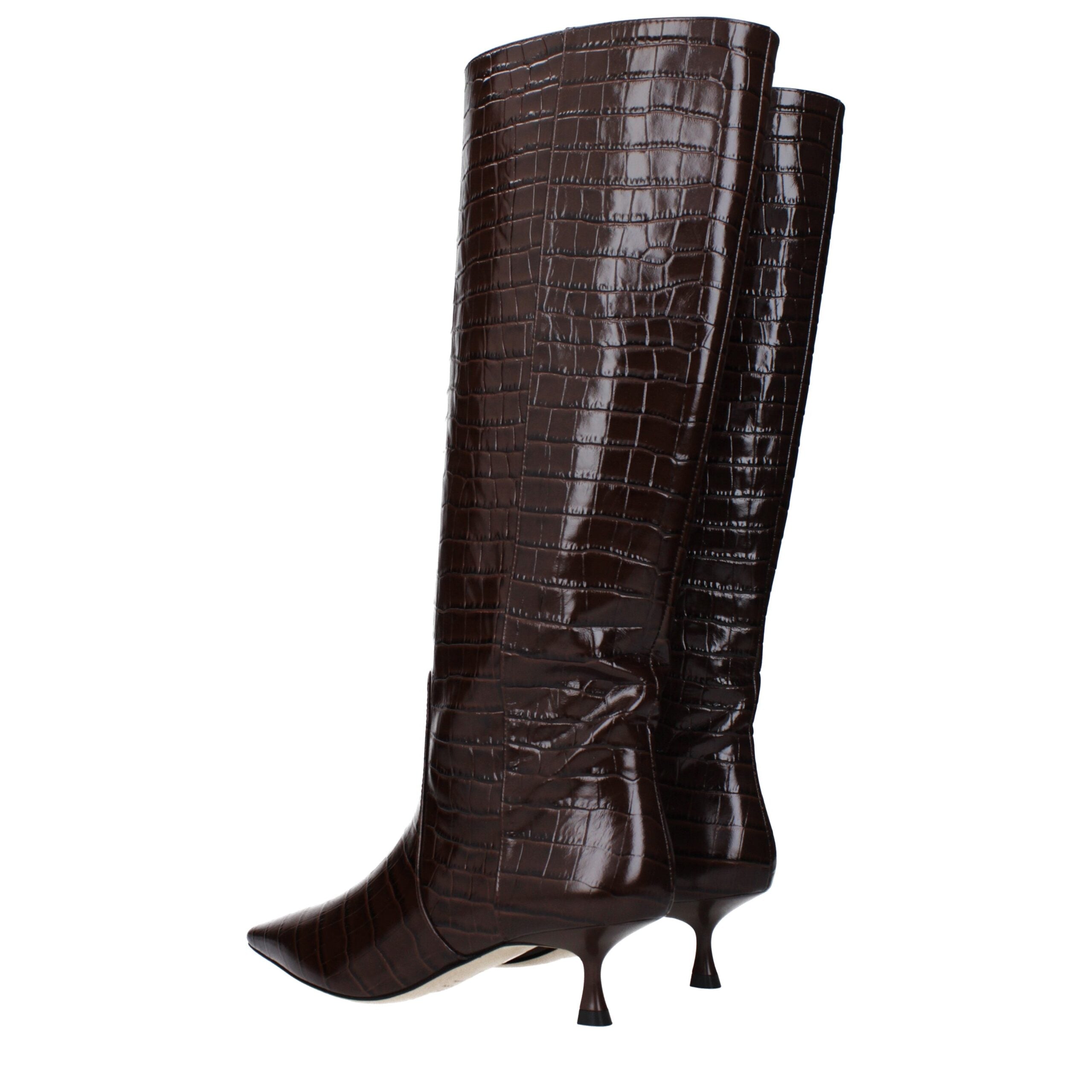 Stuart Weitzman Brown Leather High Heel Boots Stuart Weitzman