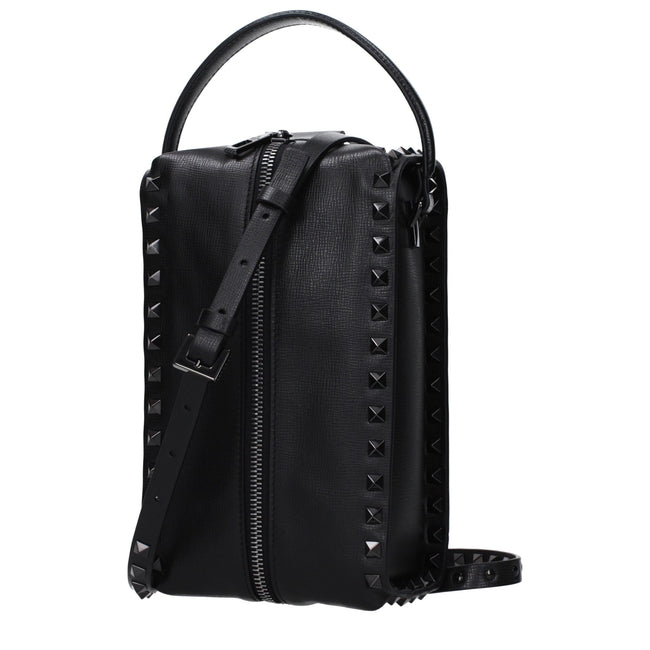 Valentino Garavani Black Leather Clutch Bags Valentino Garavani