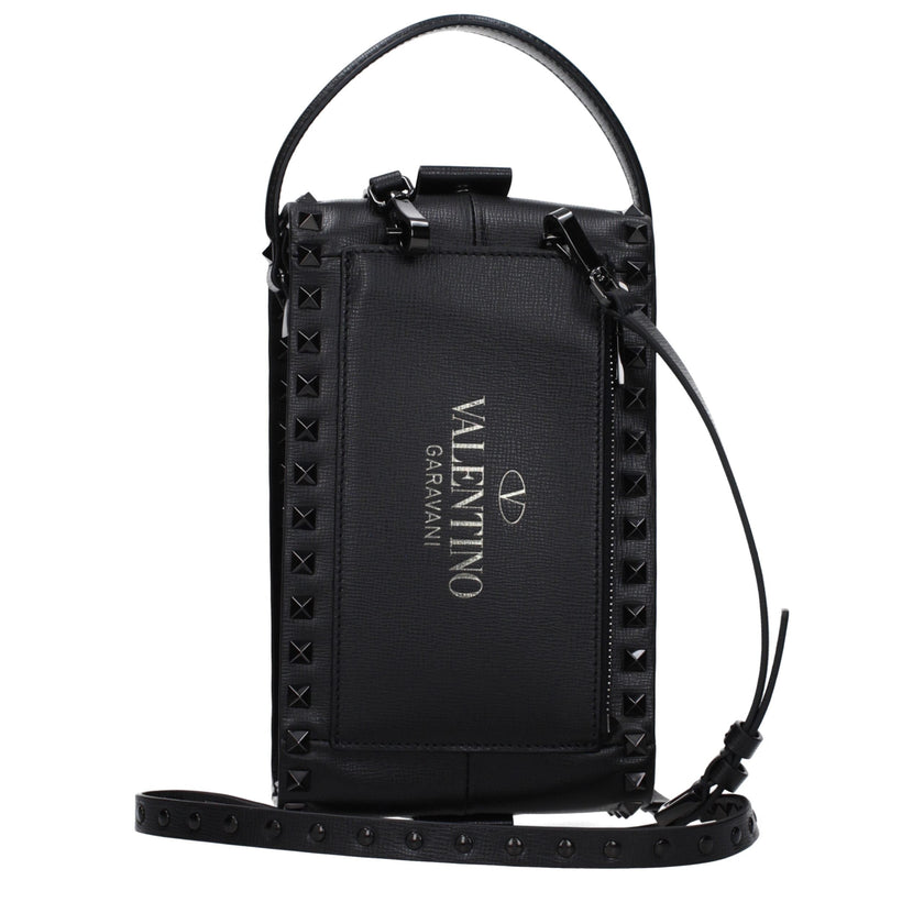 Valentino Garavani Black Leather Clutch Bag Valentino Garavani