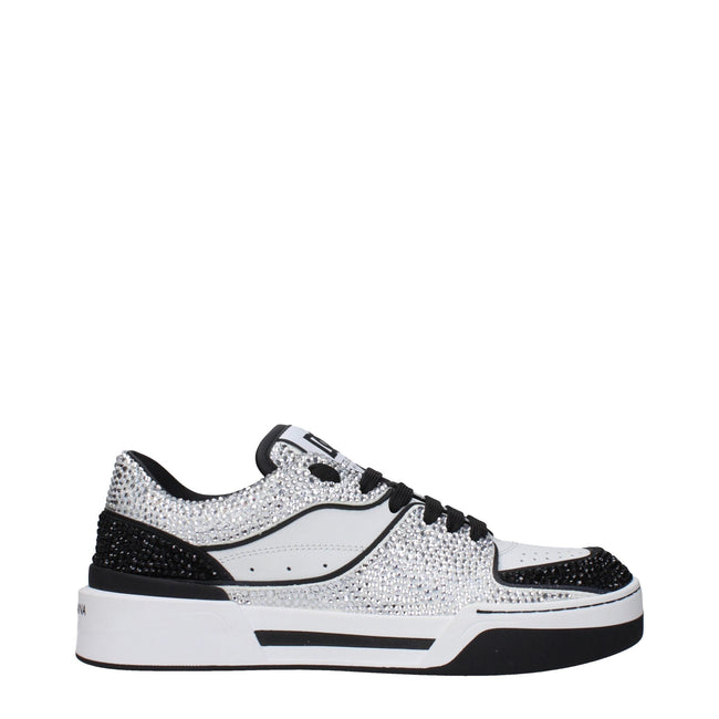 Dolce & Gabbana White Leather Low Tops Dolce & Gabbana
