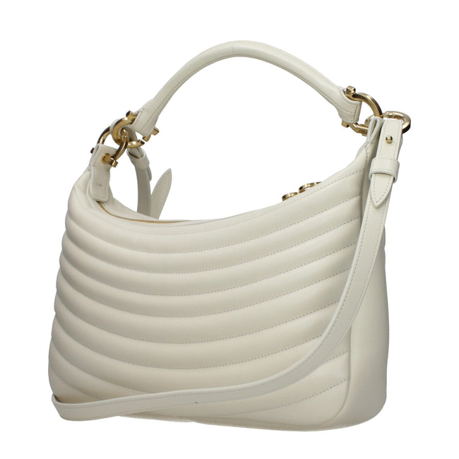 Salvatore Ferragamo Beige Leather Handbags Salvatore Ferragamo