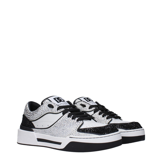 Dolce & Gabbana White Leather Low Tops Dolce & Gabbana