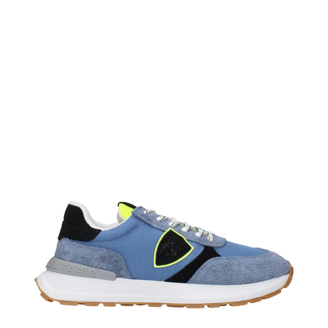 Philippe Model Blue Fabric Athletic Sneakers Philippe Model