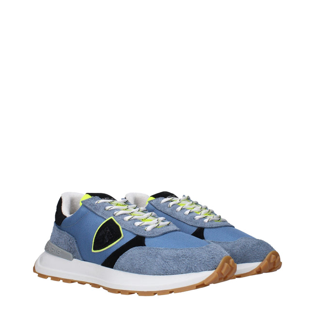 Philippe Model Blue Fabric Athletic Sneakers Philippe Model