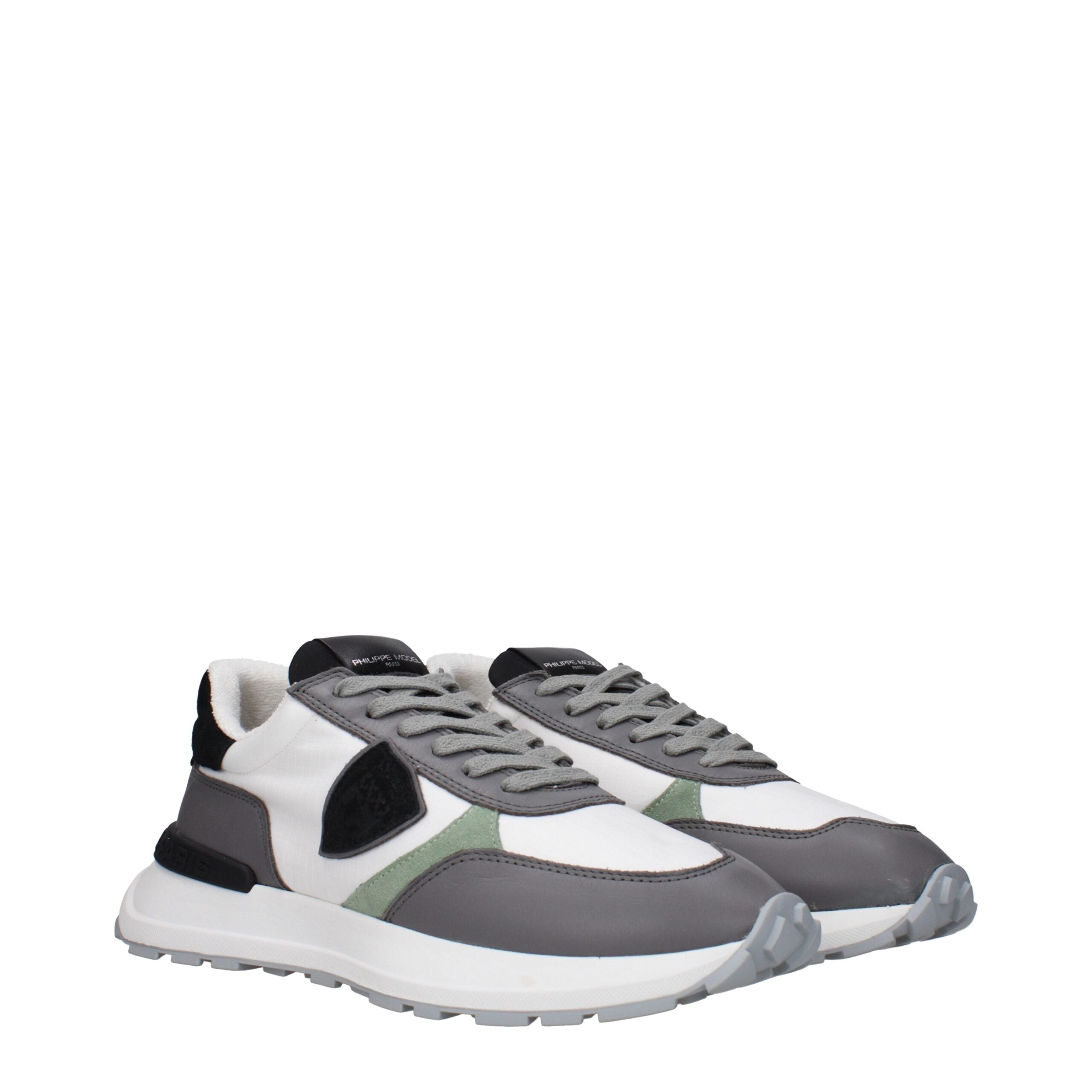 Philippe Model White Fabric Athletic Sneakers Philippe Model