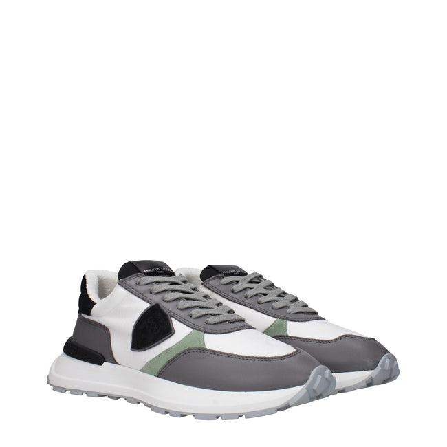 Philippe Model White Fabric Athletic Sneakers Philippe Model