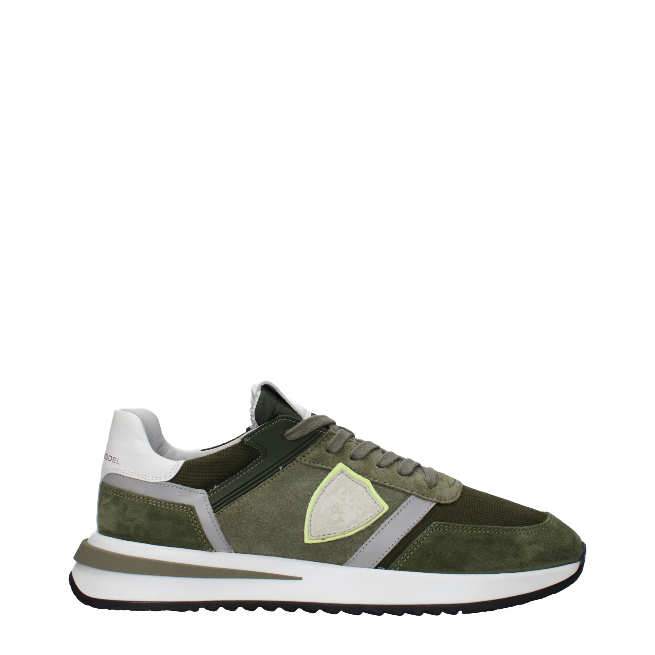 Philippe Model Green Leather Athletic Sneakers Philippe Model