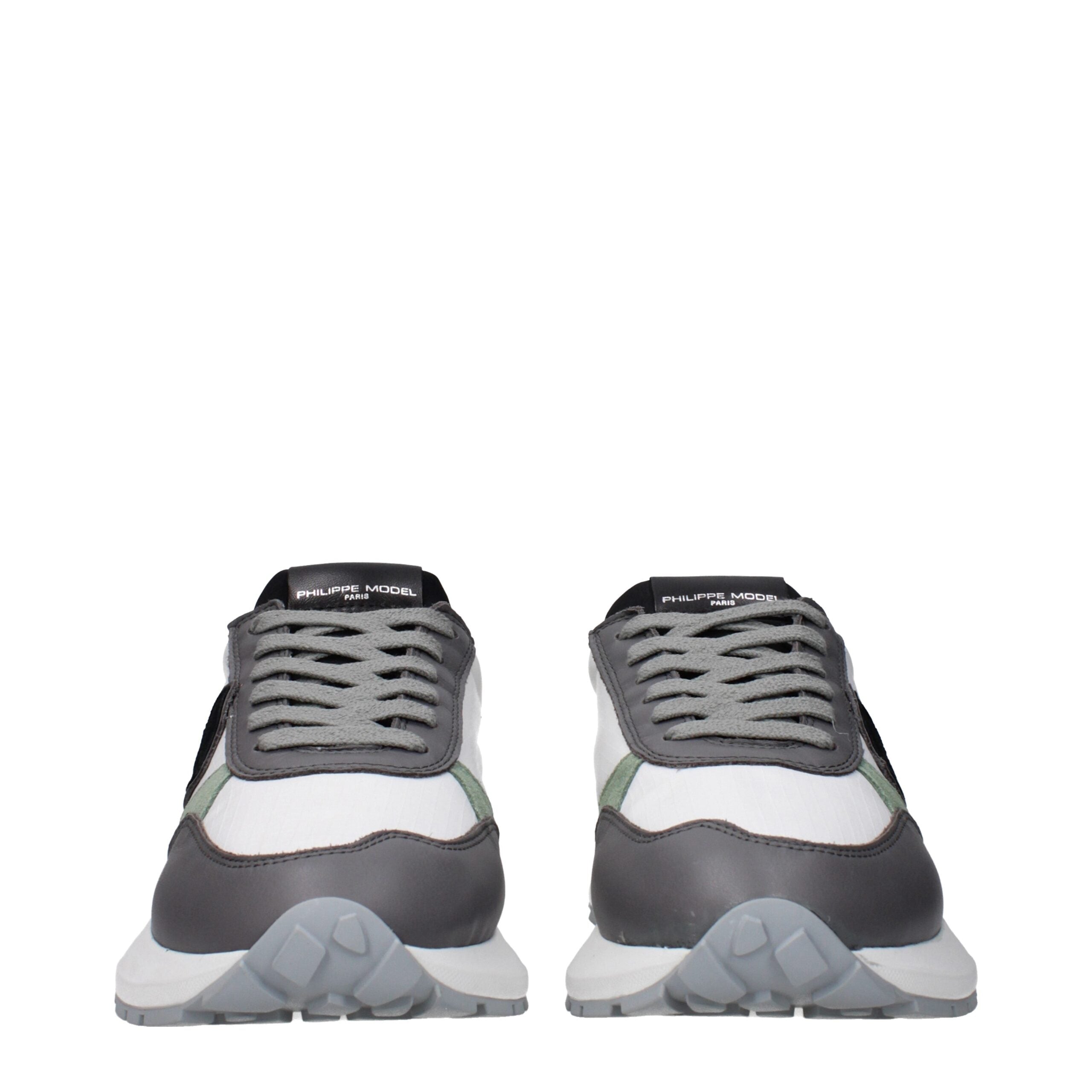 Philippe Model White Fabric Athletic Sneakers Philippe Model