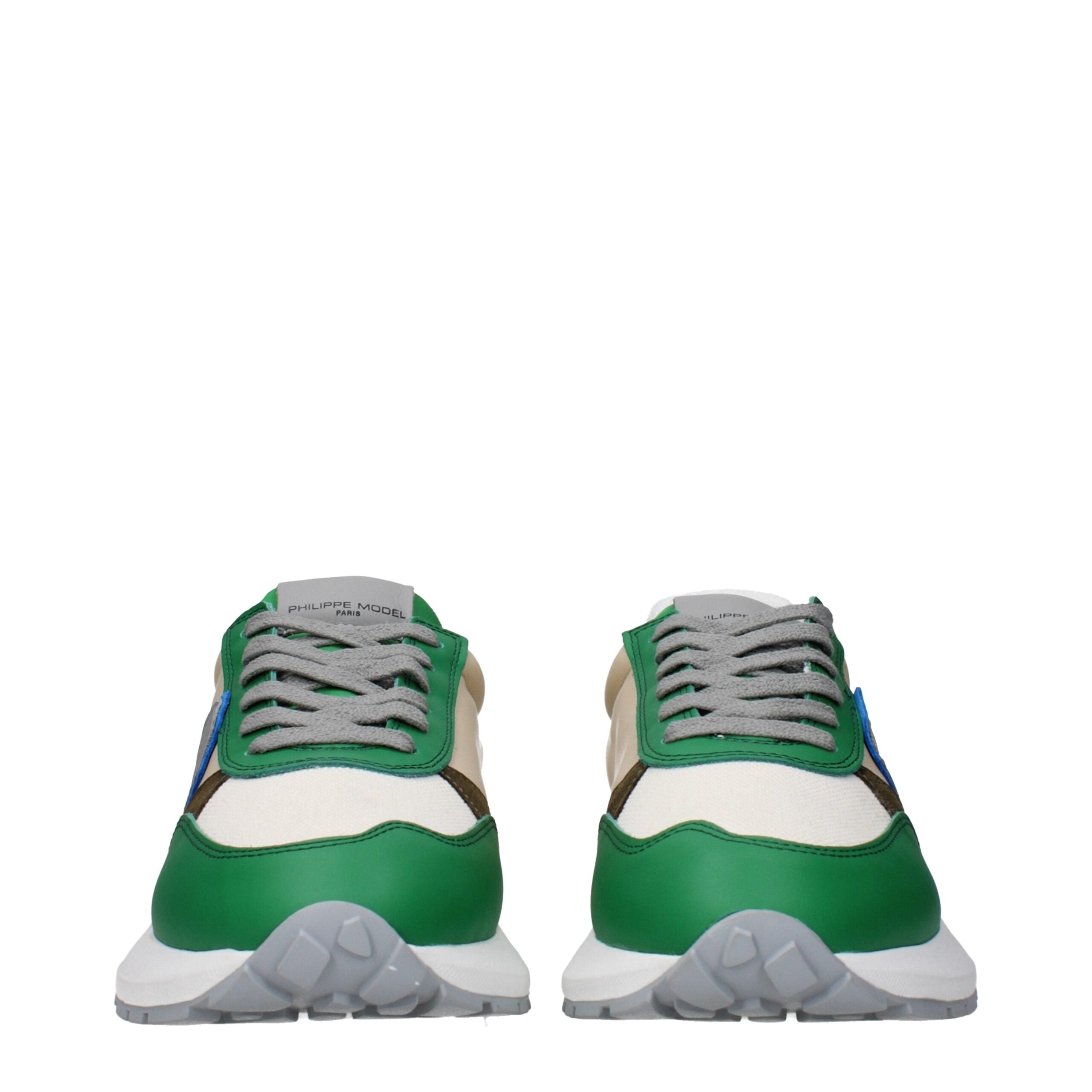 Philippe Model Green Fabric Athletic Sneakers Philippe Model