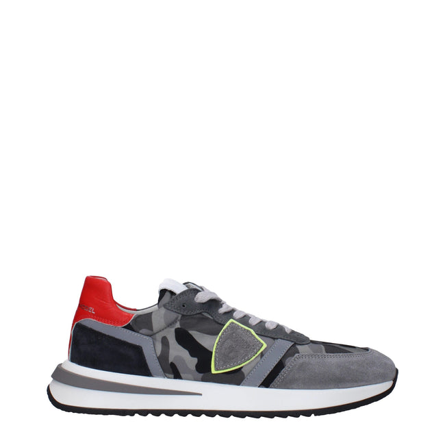 Philippe Model Gray Fabric Sneakers Philippe Model