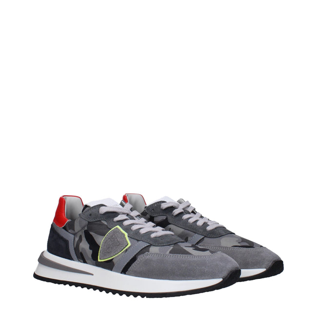 Philippe Model Gray Fabric Sneakers Philippe Model