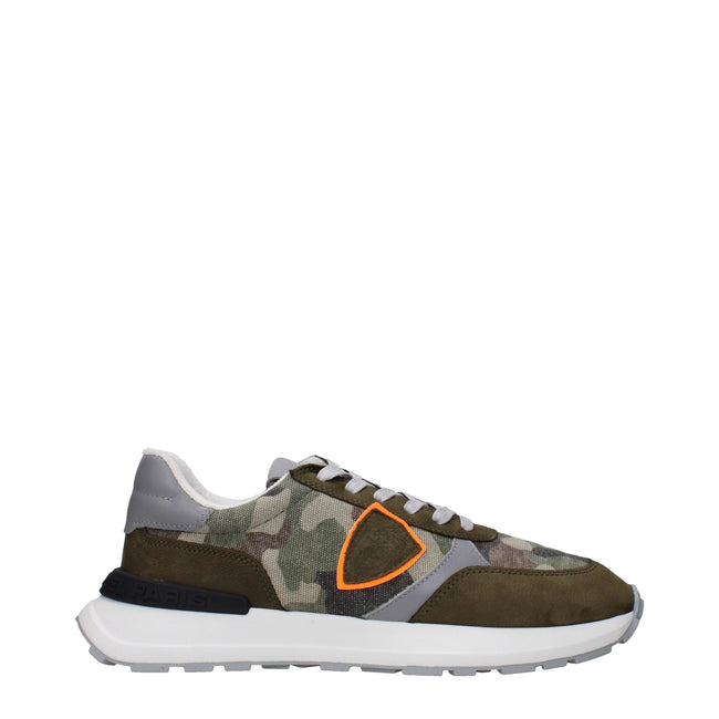Philippe Model Green Fabric Chunky Sneakers Philippe Model