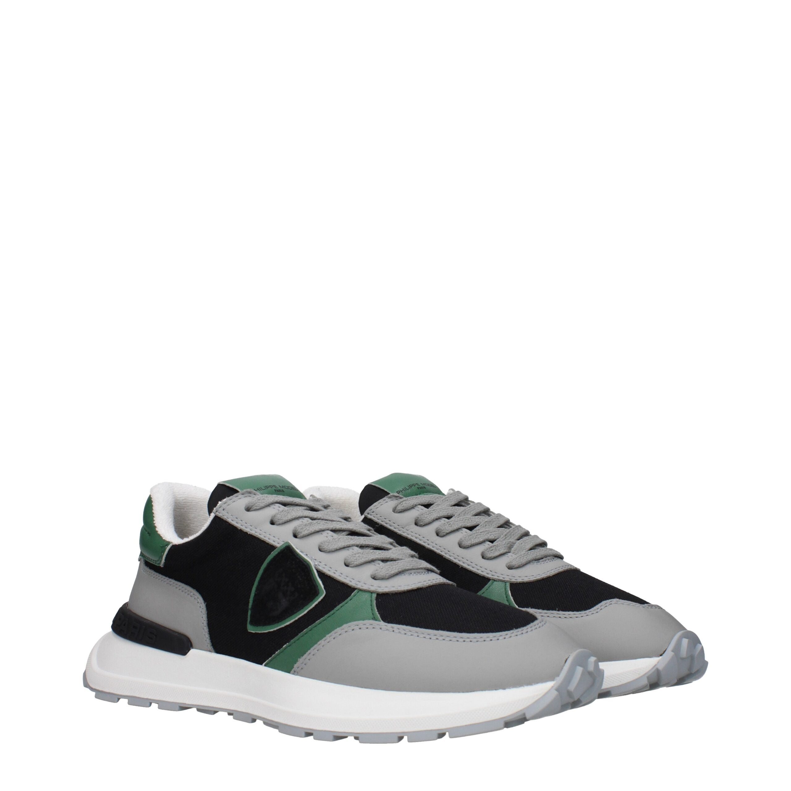 Philippe Model Black Fabric Athletic Sneakers Philippe Model